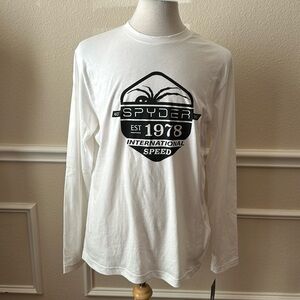 Spyder SPEED GRAPHIC LONG SLEEVE TEE - White/Black